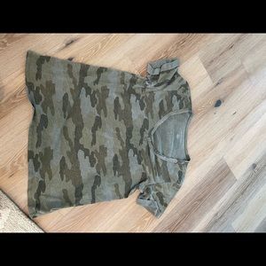 Camo V-neck Tee shirt